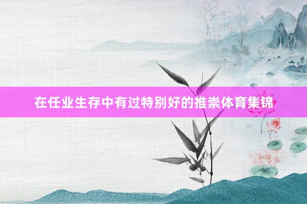 在任业生存中有过特别好的推崇体育集锦