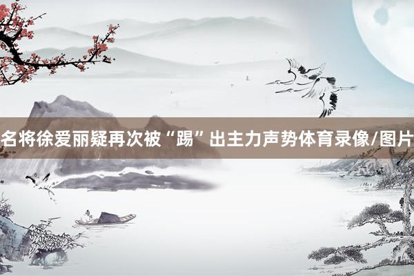 名将徐爱丽疑再次被“踢”出主力声势体育录像/图片