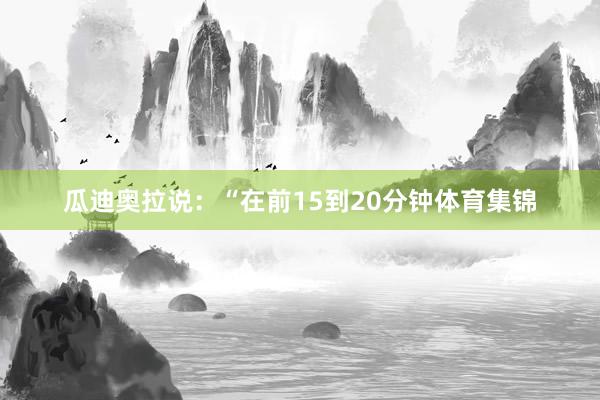 瓜迪奥拉说：“在前15到20分钟体育集锦
