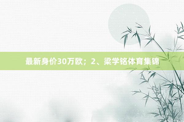 最新身价30万欧；2、梁学铭体育集锦