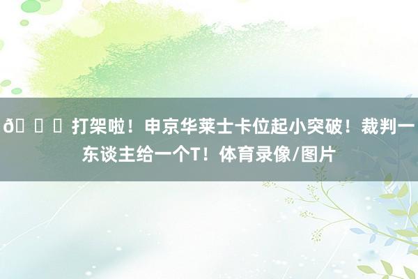 👀打架啦！申京华莱士卡位起小突破！裁判一东谈主给一个T！体育录像/图片
