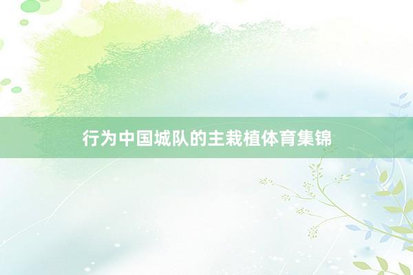 行为中国城队的主栽植体育集锦