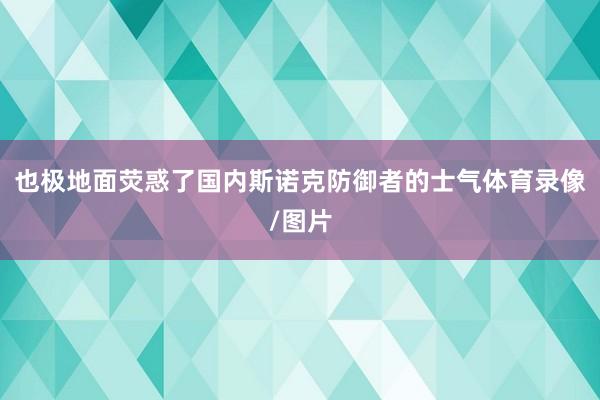 也极地面荧惑了国内斯诺克防御者的士气体育录像/图片