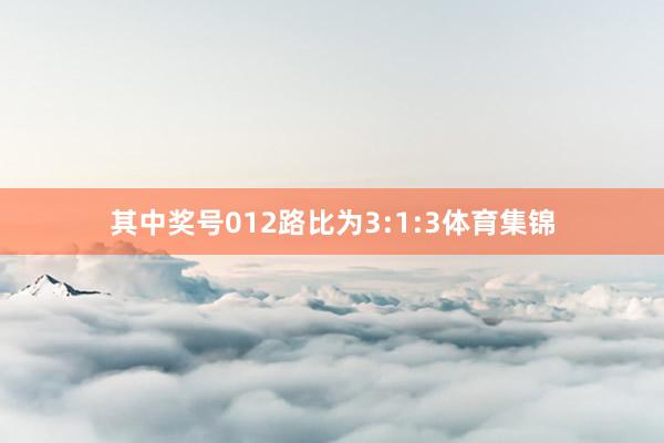 其中奖号012路比为3:1:3体育集锦