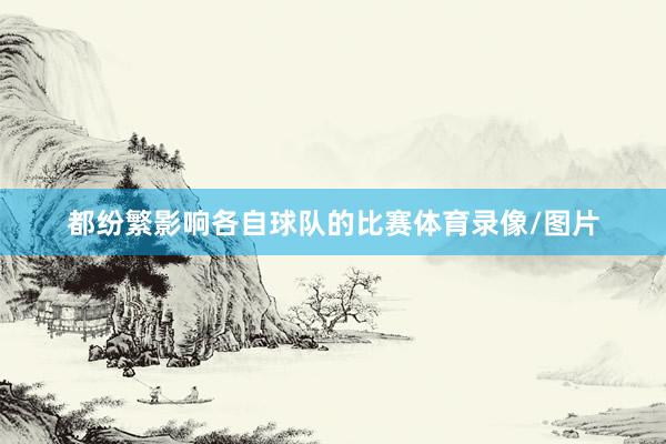 都纷繁影响各自球队的比赛体育录像/图片