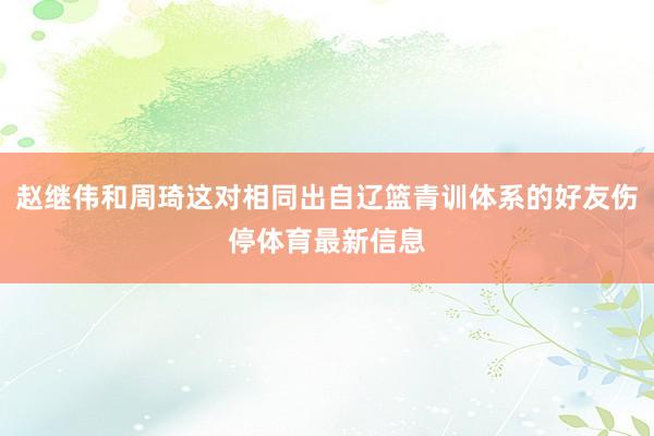 赵继伟和周琦这对相同出自辽篮青训体系的好友伤停体育最新信息