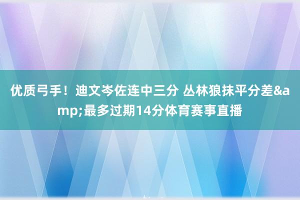 优质弓手！迪文岑佐连中三分 丛林狼抹平分差&最多过期14分体育赛事直播