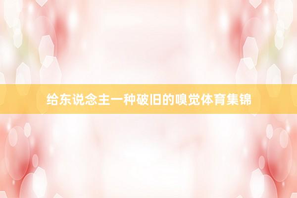 给东说念主一种破旧的嗅觉体育集锦