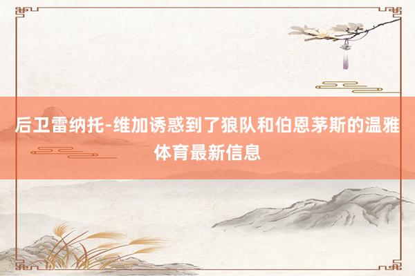 后卫雷纳托-维加诱惑到了狼队和伯恩茅斯的温雅体育最新信息