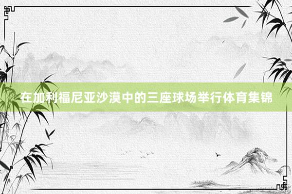 在加利福尼亚沙漠中的三座球场举行体育集锦