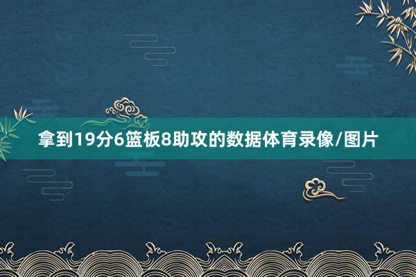 拿到19分6篮板8助攻的数据体育录像/图片