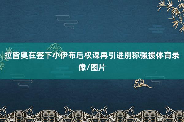 拉皆奥在签下小伊布后权谋再引进别称强援体育录像/图片