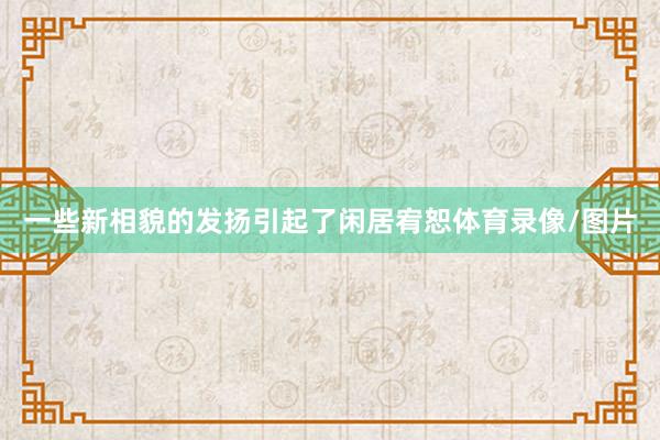 一些新相貌的发扬引起了闲居宥恕体育录像/图片