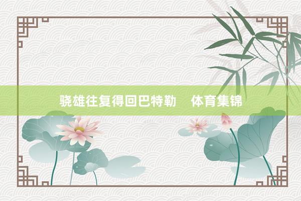 骁雄往复得回巴特勒    体育集锦