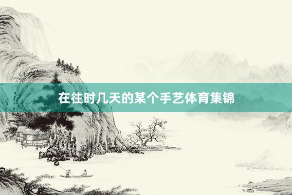 在往时几天的某个手艺体育集锦