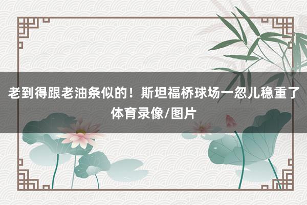 老到得跟老油条似的！斯坦福桥球场一忽儿稳重了体育录像/图片
