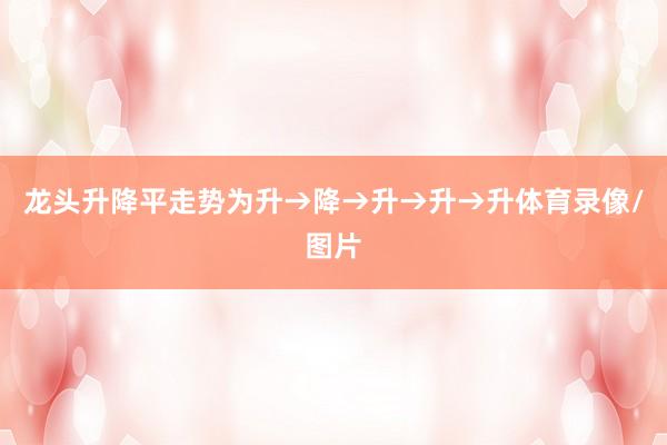 龙头升降平走势为升→降→升→升→升体育录像/图片