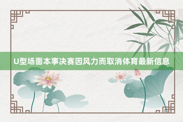 U型场面本事决赛因风力而取消体育最新信息