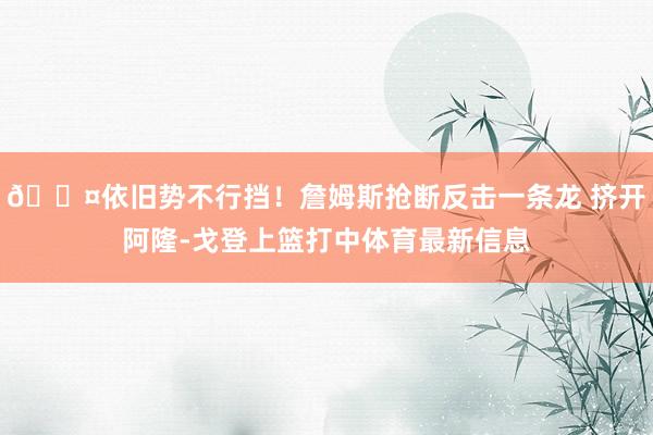 😤依旧势不行挡！詹姆斯抢断反击一条龙 挤开阿隆-戈登上篮打中体育最新信息