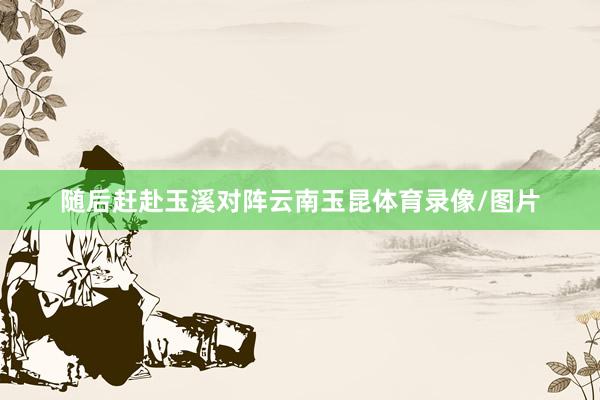 随后赶赴玉溪对阵云南玉昆体育录像/图片