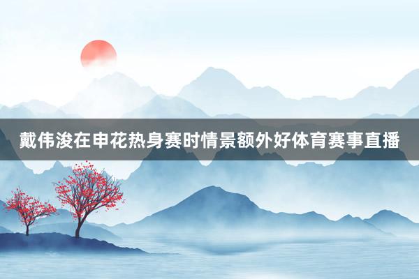 戴伟浚在申花热身赛时情景额外好体育赛事直播