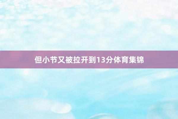 但小节又被拉开到13分体育集锦
