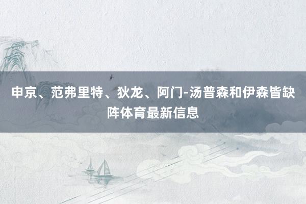 申京、范弗里特、狄龙、阿门-汤普森和伊森皆缺阵体育最新信息
