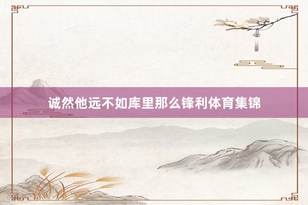 诚然他远不如库里那么锋利体育集锦