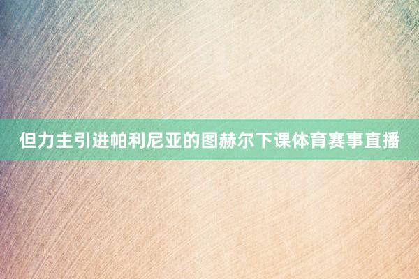 但力主引进帕利尼亚的图赫尔下课体育赛事直播