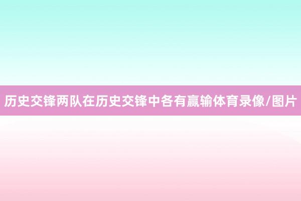 历史交锋两队在历史交锋中各有赢输体育录像/图片