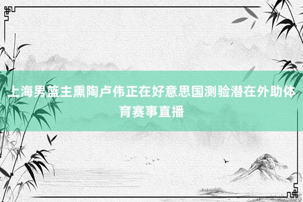 上海男篮主熏陶卢伟正在好意思国测验潜在外助体育赛事直播