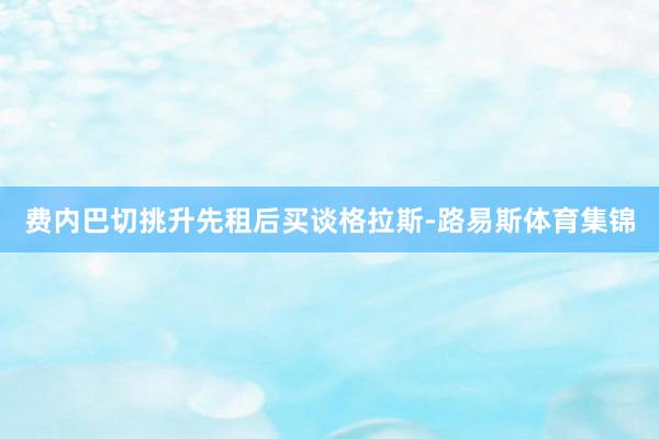费内巴切挑升先租后买谈格拉斯-路易斯体育集锦