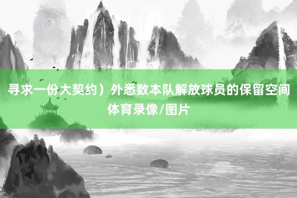 寻求一份大契约）外悉数本队解放球员的保留空间体育录像/图片