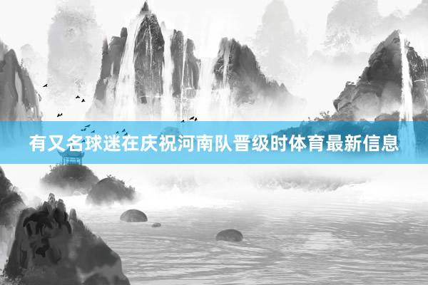 有又名球迷在庆祝河南队晋级时体育最新信息