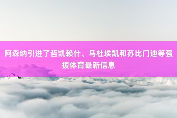 阿森纳引进了哲凯赖什、马杜埃凯和苏比门迪等强援体育最新信息