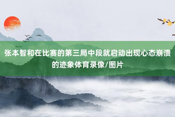 张本智和在比赛的第三局中段就启动出现心态崩溃的迹象体育录像/图片