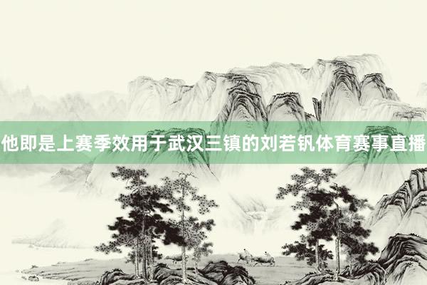 他即是上赛季效用于武汉三镇的刘若钒体育赛事直播
