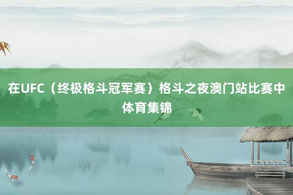 在UFC（终极格斗冠军赛）格斗之夜澳门站比赛中体育集锦