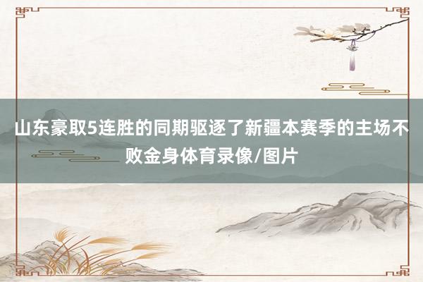 山东豪取5连胜的同期驱逐了新疆本赛季的主场不败金身体育录像/图片