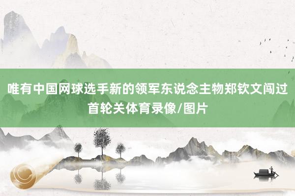 唯有中国网球选手新的领军东说念主物郑钦文闯过首轮关体育录像/图片