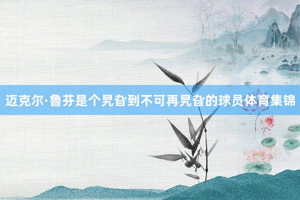 迈克尔·鲁芬是个旯旮到不可再旯旮的球员体育集锦